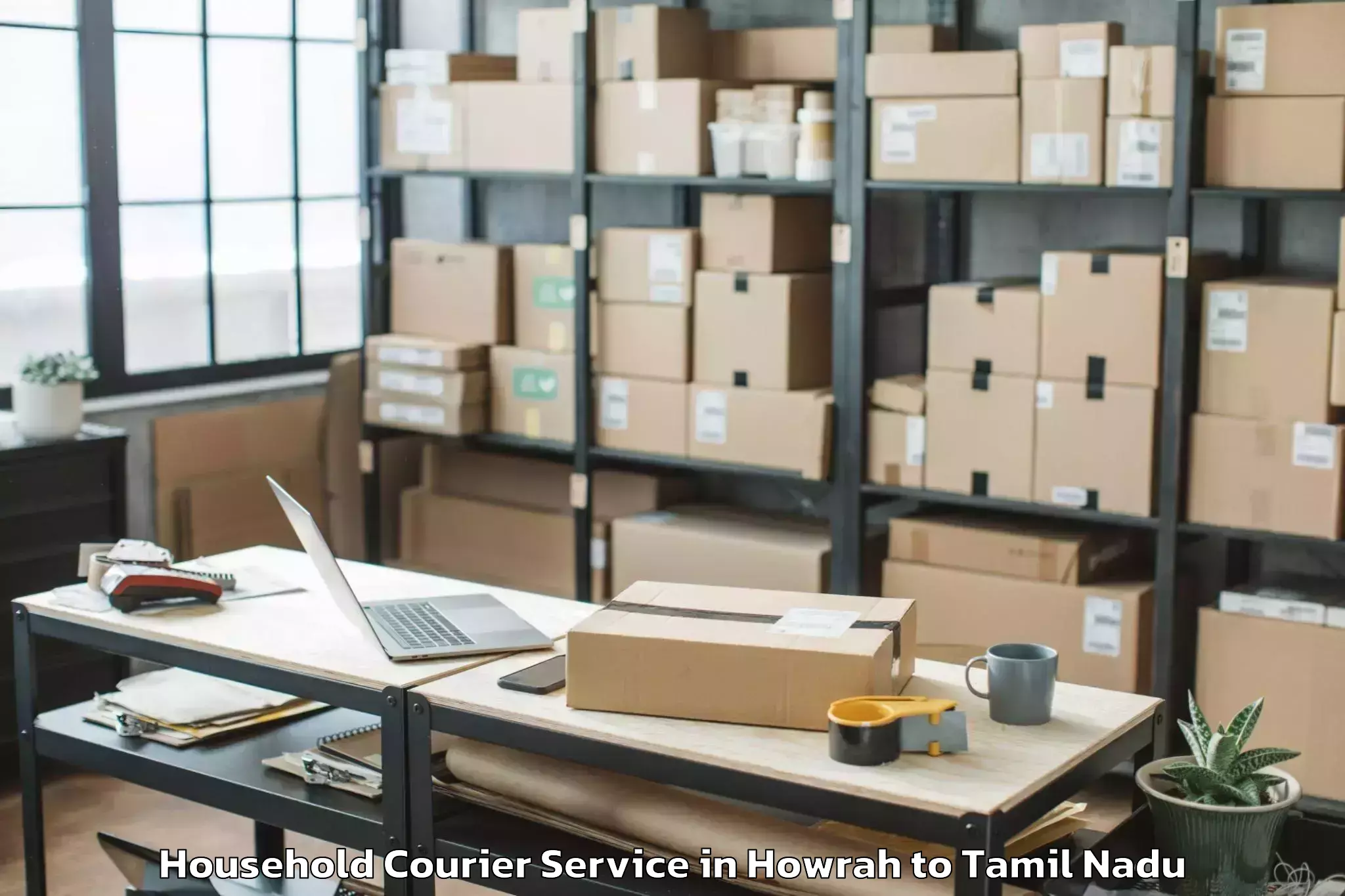 Book Howrah to Vedasandur Household Courier Online